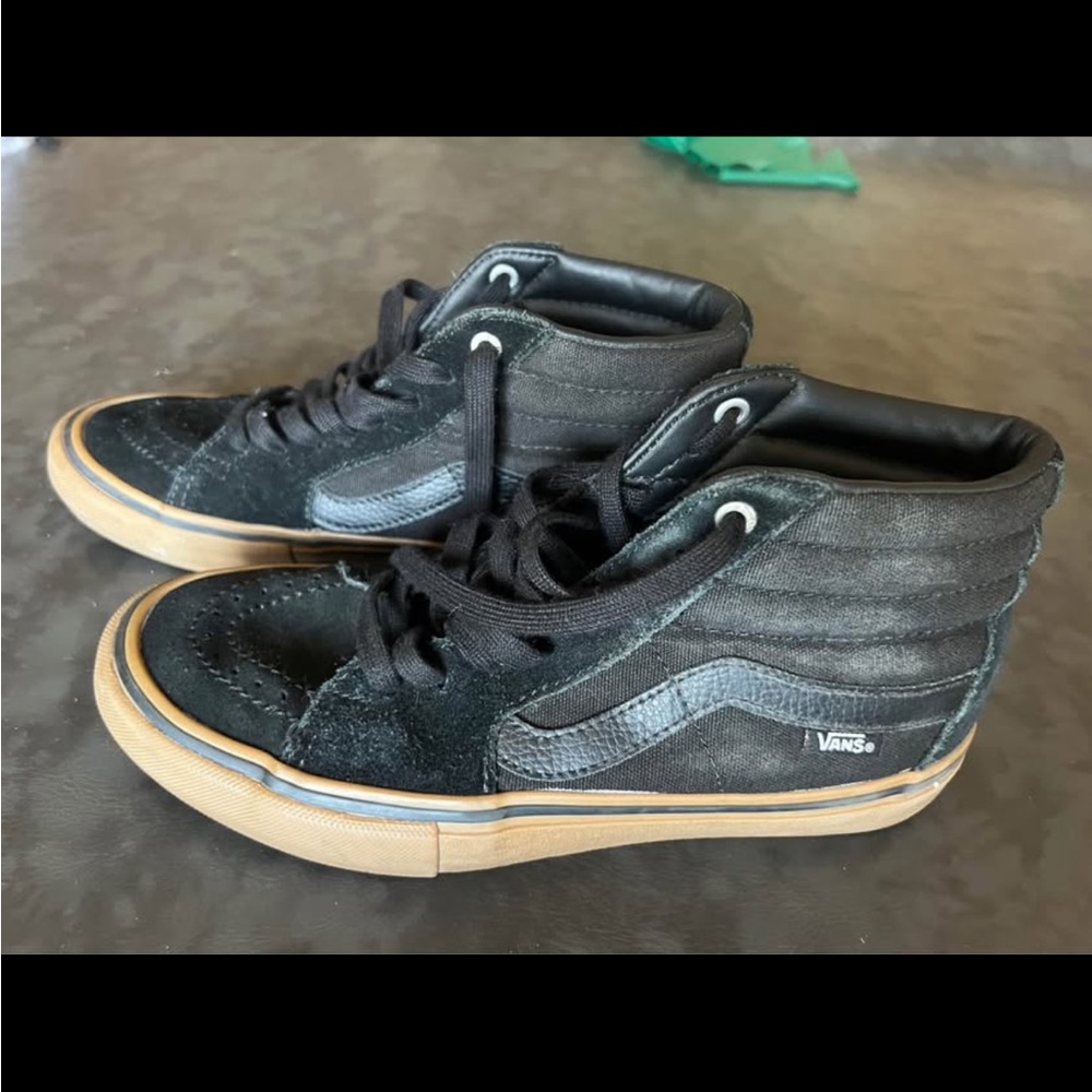 Vans Black High-Top Skate Sneakers with Gumsole
